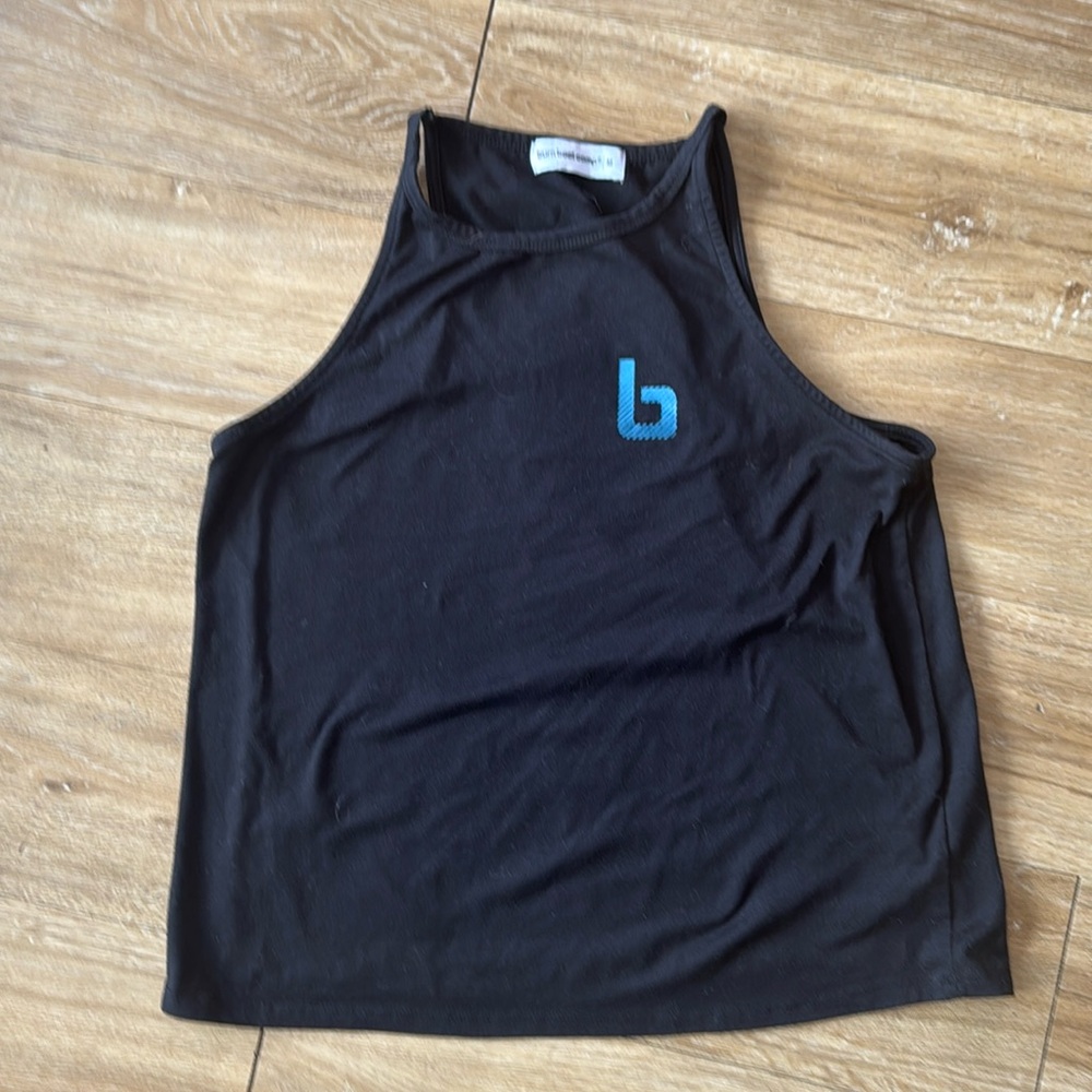 Burn Boot Camp racerback with blue logos. Size medium.  Great condition.